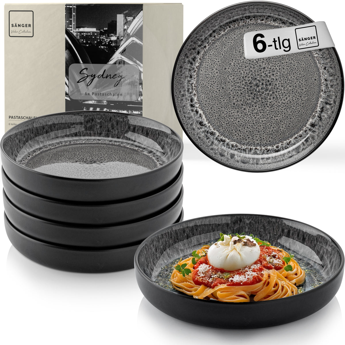 SÄNGER Pastaschalen Set Sydney 6 teilig