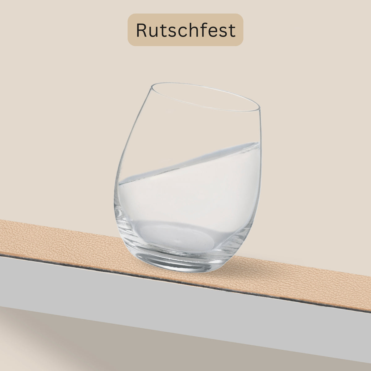 SÄNGER organische Tischsets & Untersetzer aus Kunstleder 12 teilig  für 6 Personen,  Schwarz + Beige