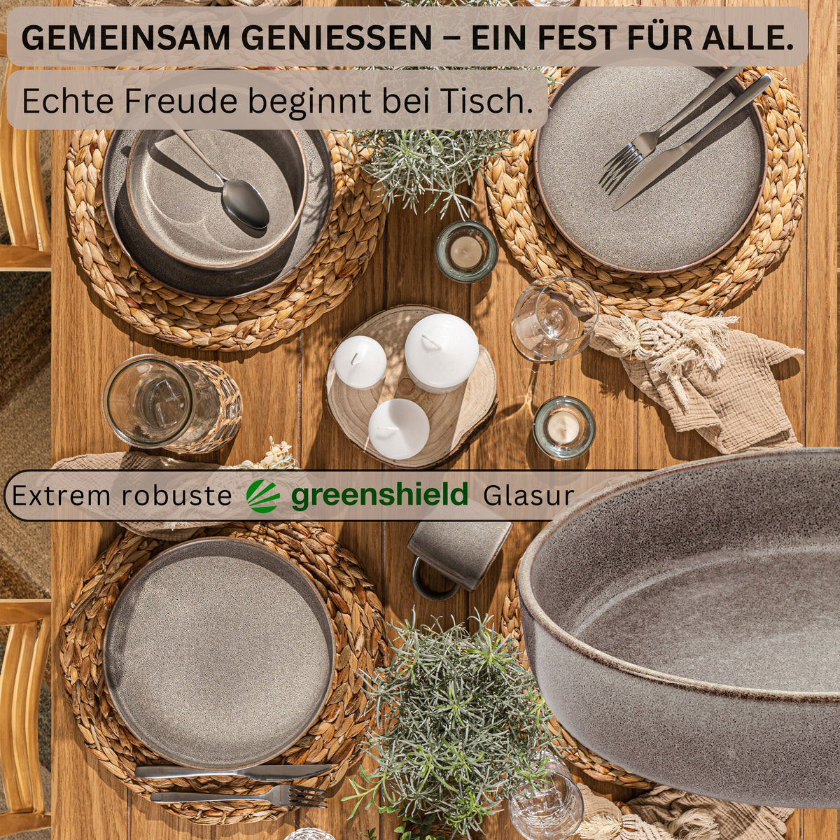 SÄNGER Kairo Graphite Pasta Bowl Set - 6 Pieces, Stoneware
