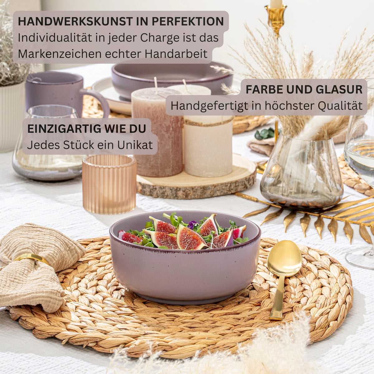 SÄNGER Steingut Schalen Bombay Meeresboden 4 teilig
