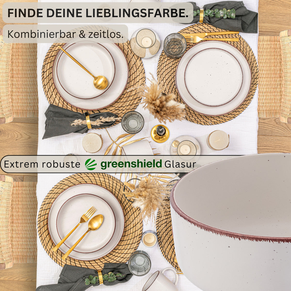 SÄNGER Stoneware Bowls Bombay Ivory 4 Piece