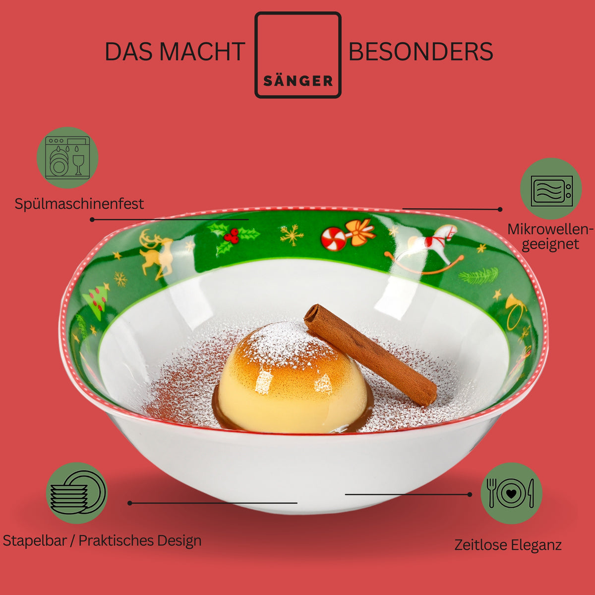 SÄNGER Muesli Bowl Set Bilgola Nutcracker Design 6-piece