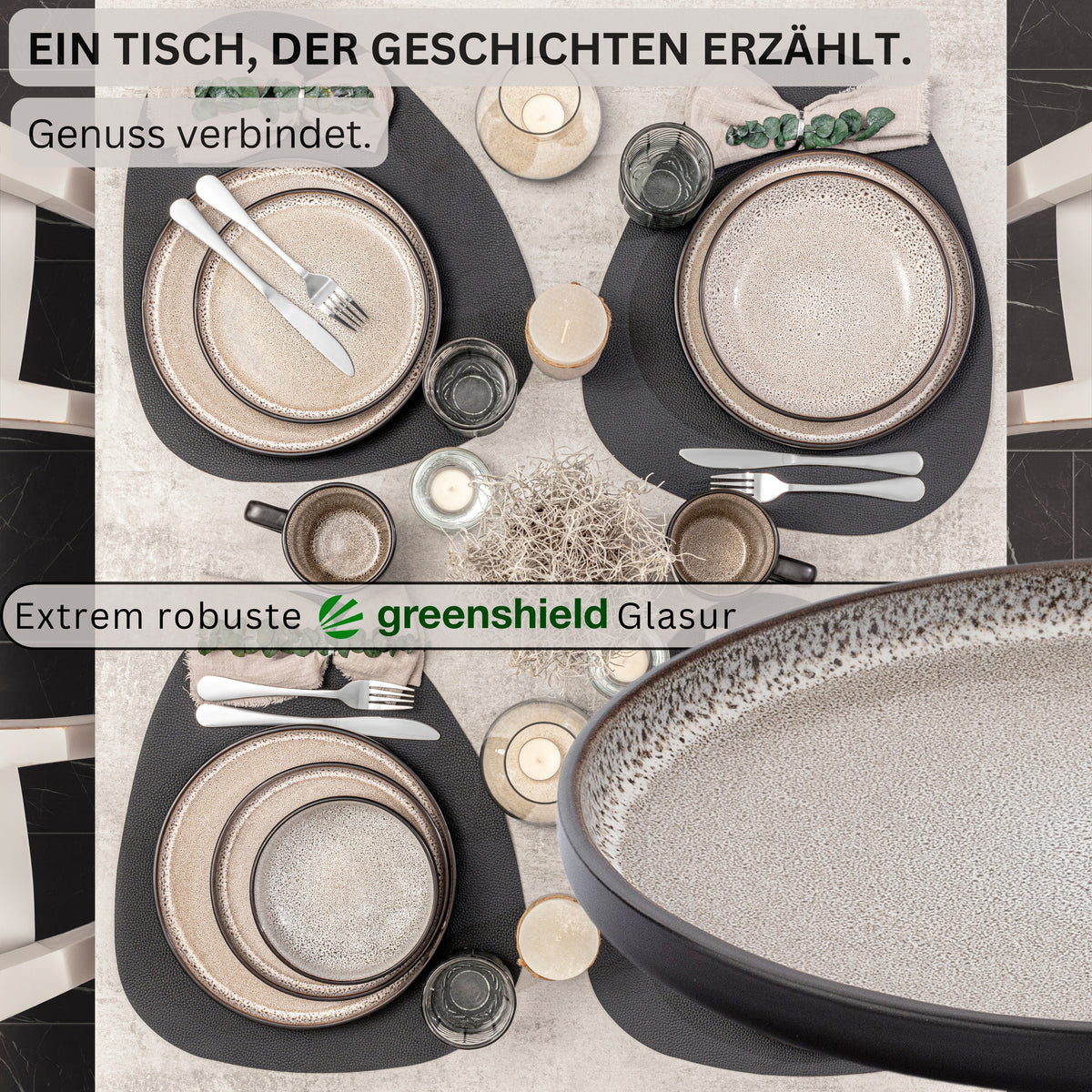 SÄNGER Stoneware Dinner Plate Luxor 6-Piece Set