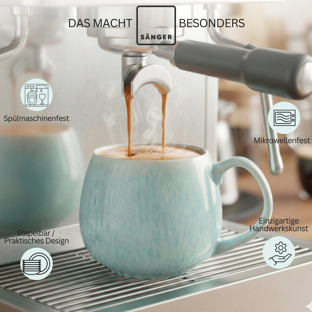 SÄNGER Coffee Mugs, 4-piece set, Paros