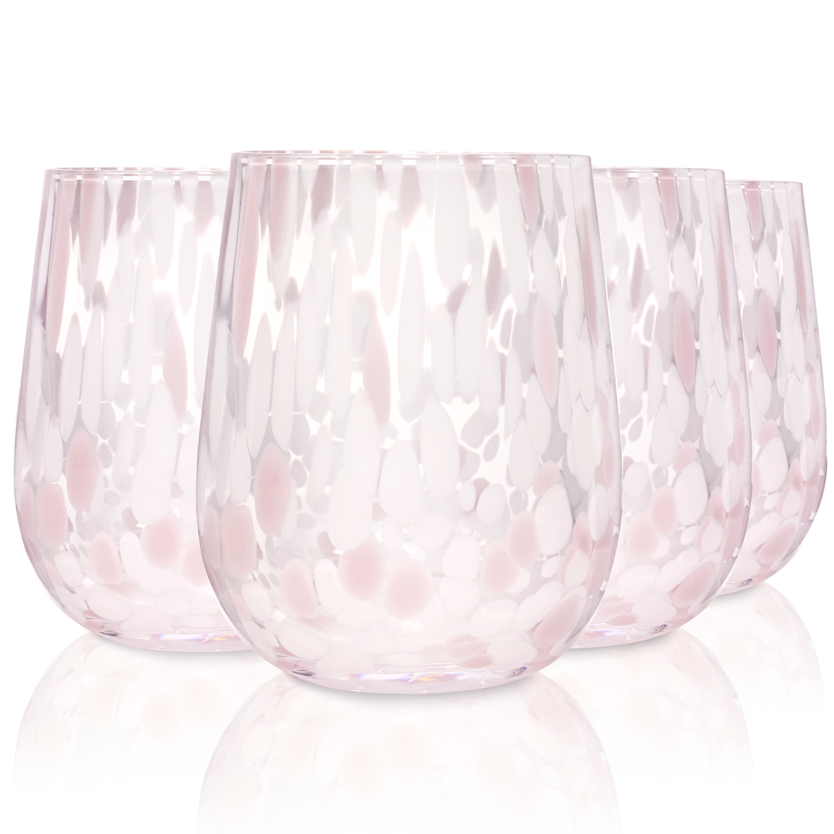 SÄNGER Trinkgläser Set Curacao 4  teilig - weiß/rosa