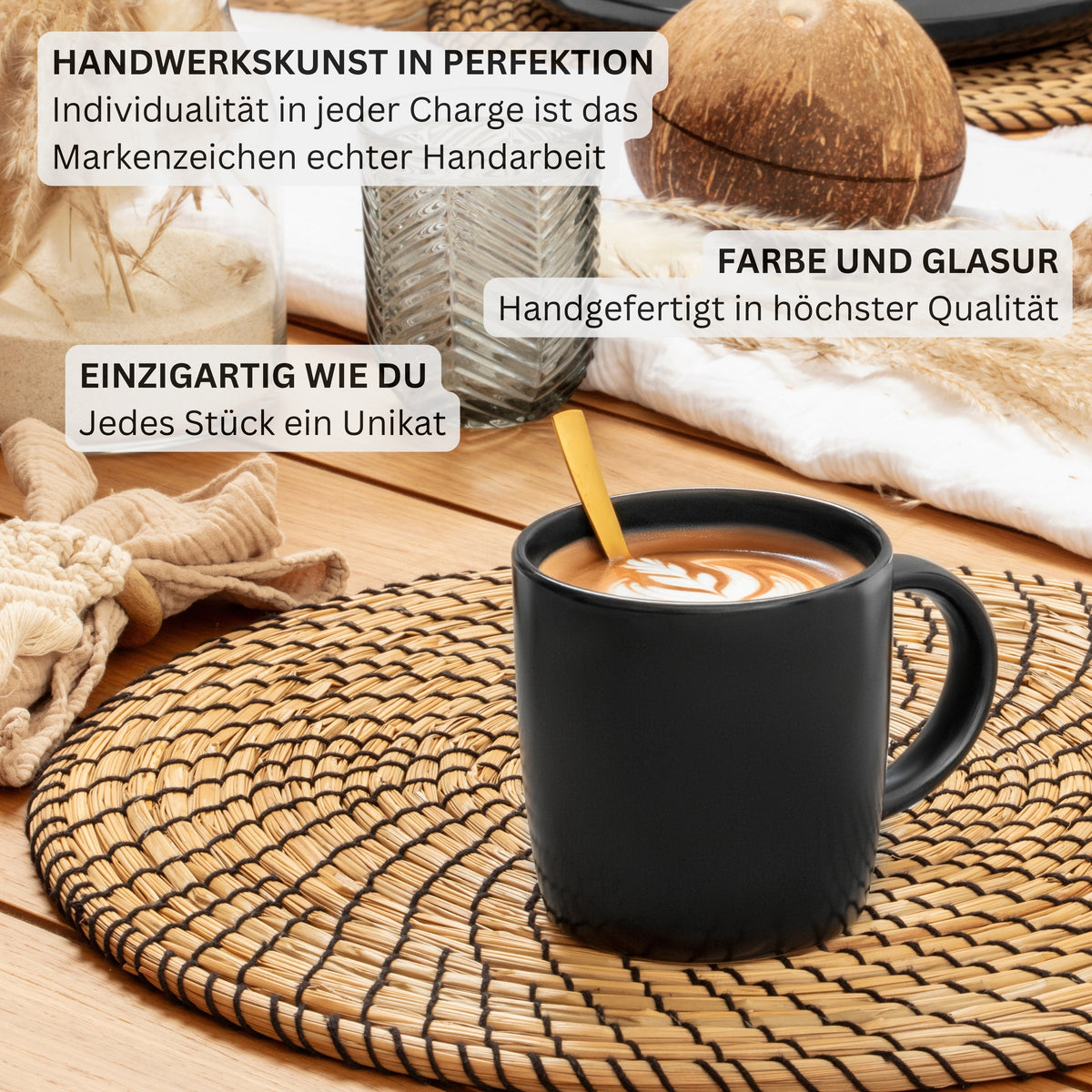 SÄNGER Stoneware Dinnerware Set Madeira, 24-piece Combi-Set for 6 People