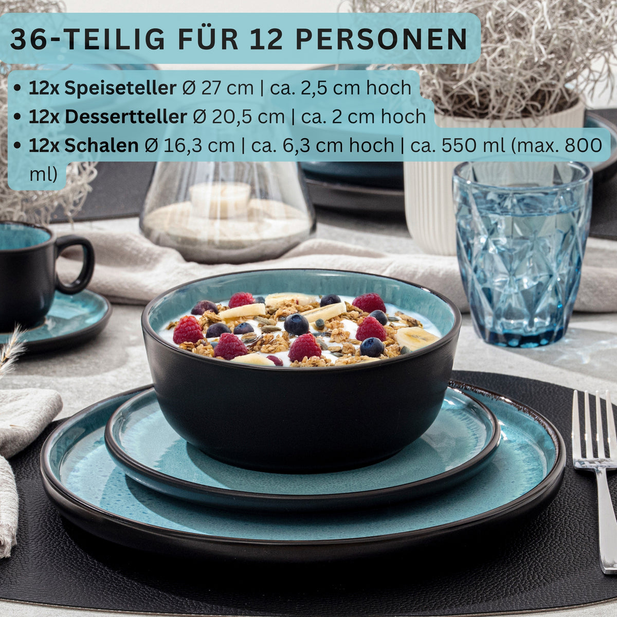 SÄNGER Dinnerware Set Granada - 36-piece stoneware