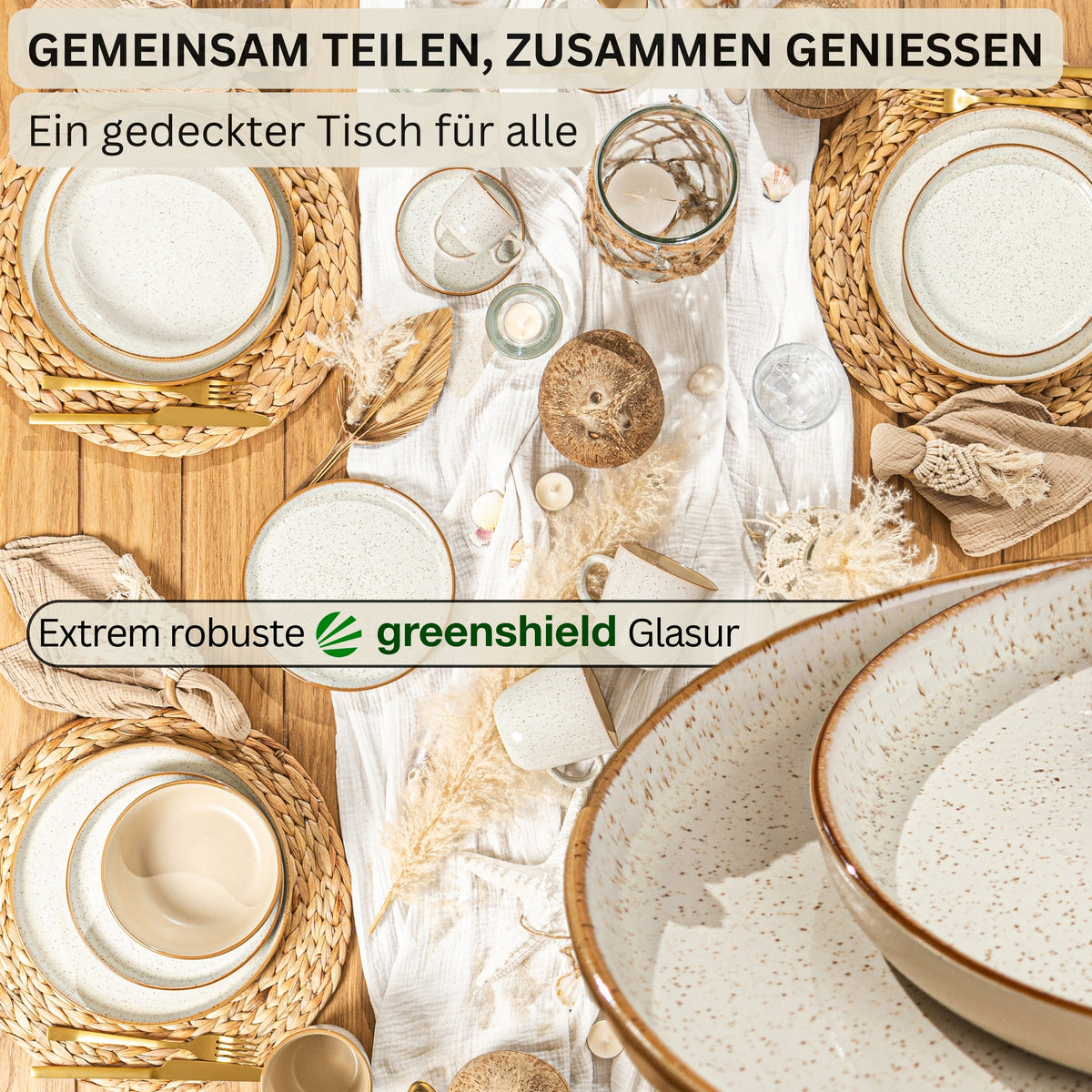 SÄNGER Dessert Plate Set Rio Cream, 4-piece