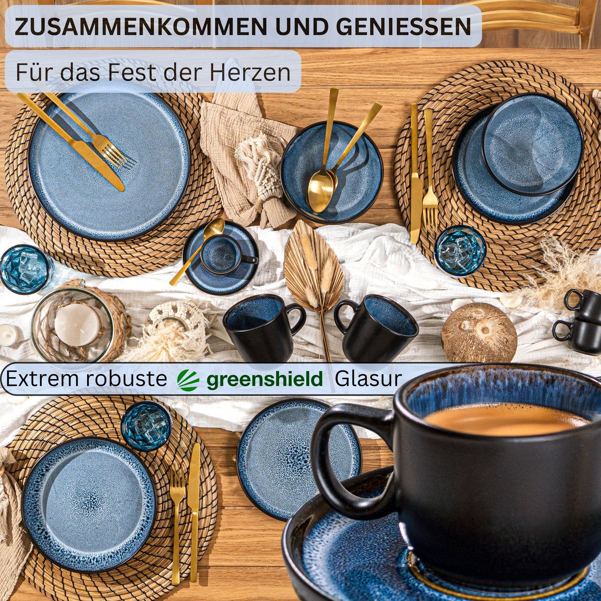 SÄNGER Espresso Cup Set Aruba 12-piece for 6 people