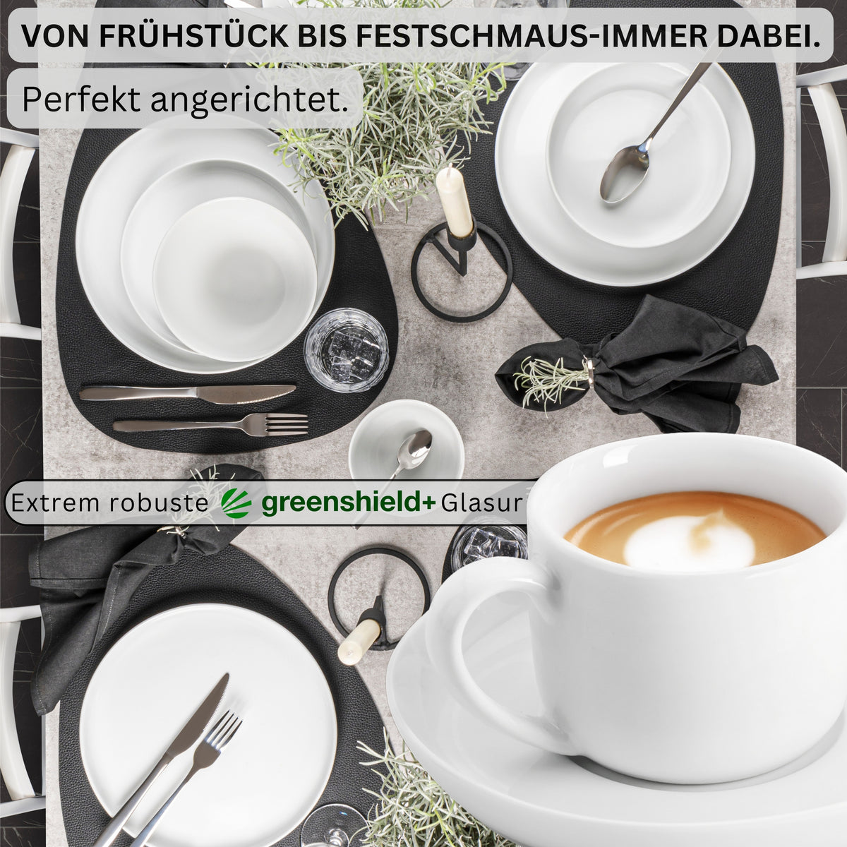 SÄNGER Porcelain Coffee Cup Set Marlo 12-piece for 6 people
