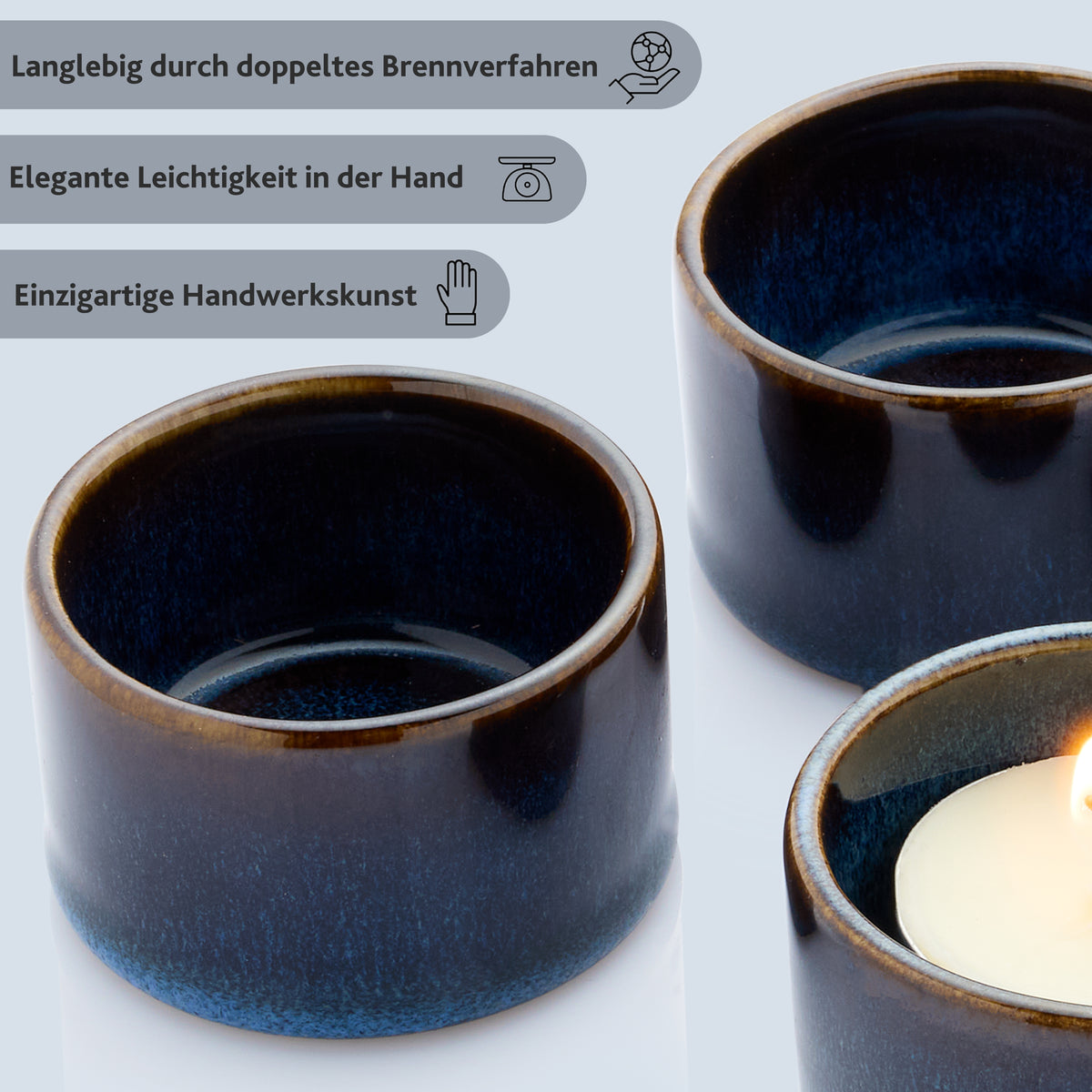 Sänger Teelichthalter Set Tokio 8 teilig inkl. Kerzen