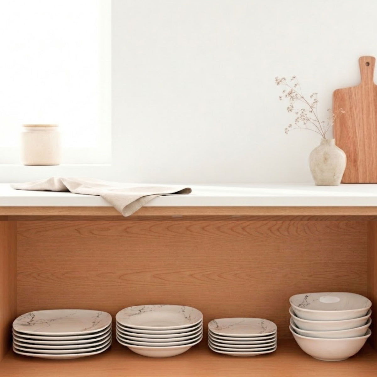 SÄNGER Porcelain Dinnerware Set Bilgola Marble 30-piece for 6 People