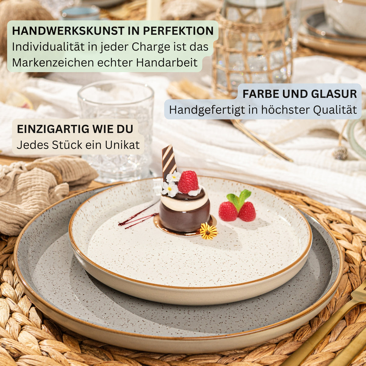 SÄNGER Dessertteller Set Rio 4 teilig