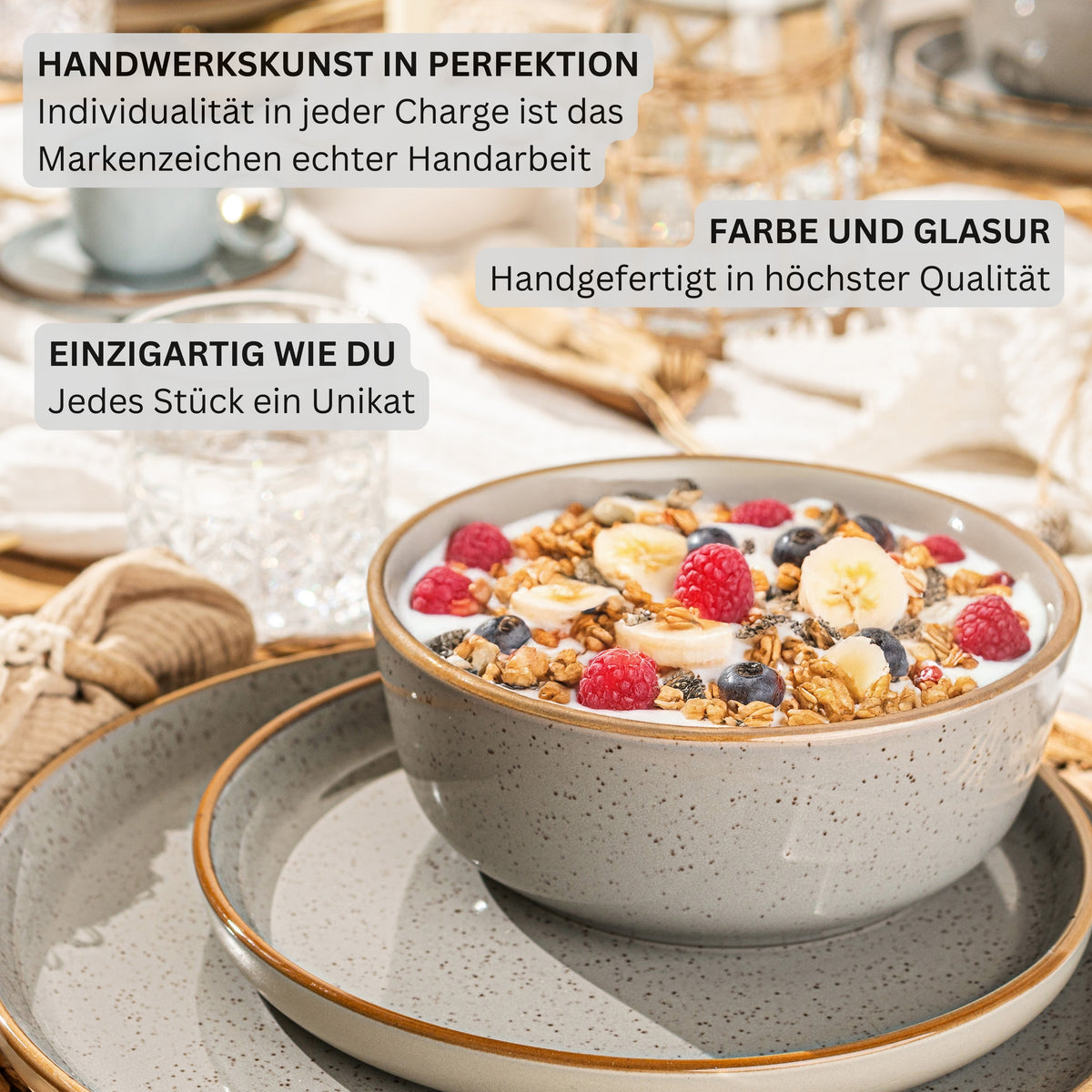 SÄNGER Rio Bowl Set Pearl Grey 4-piece