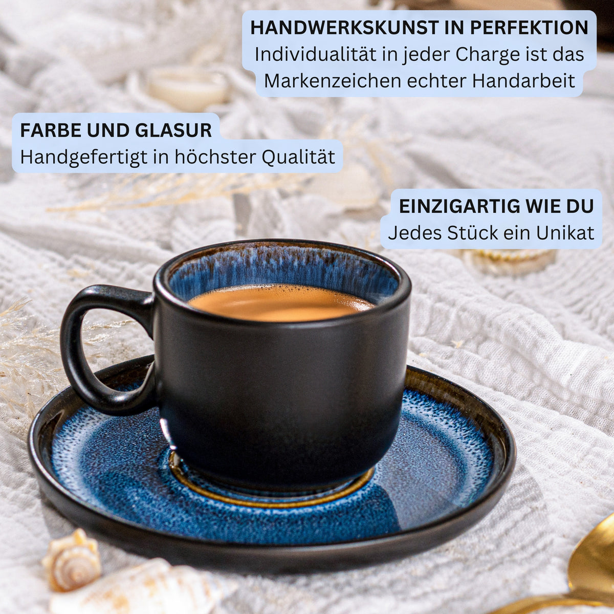 SÄNGER Espresso Cup Set Aruba 12-piece for 6 people