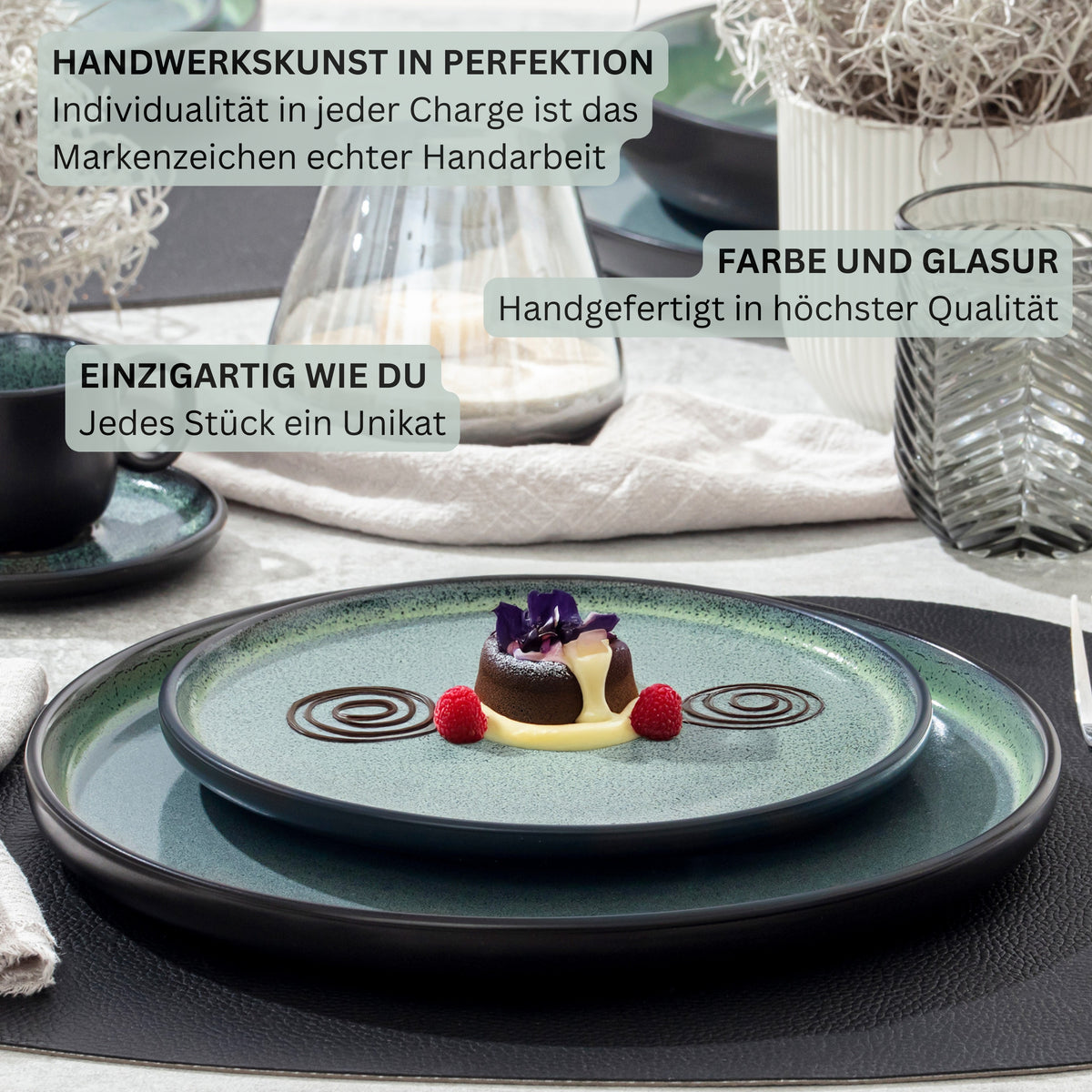 SÄNGER Stoneware Dessert Plates Malmö 6-piece