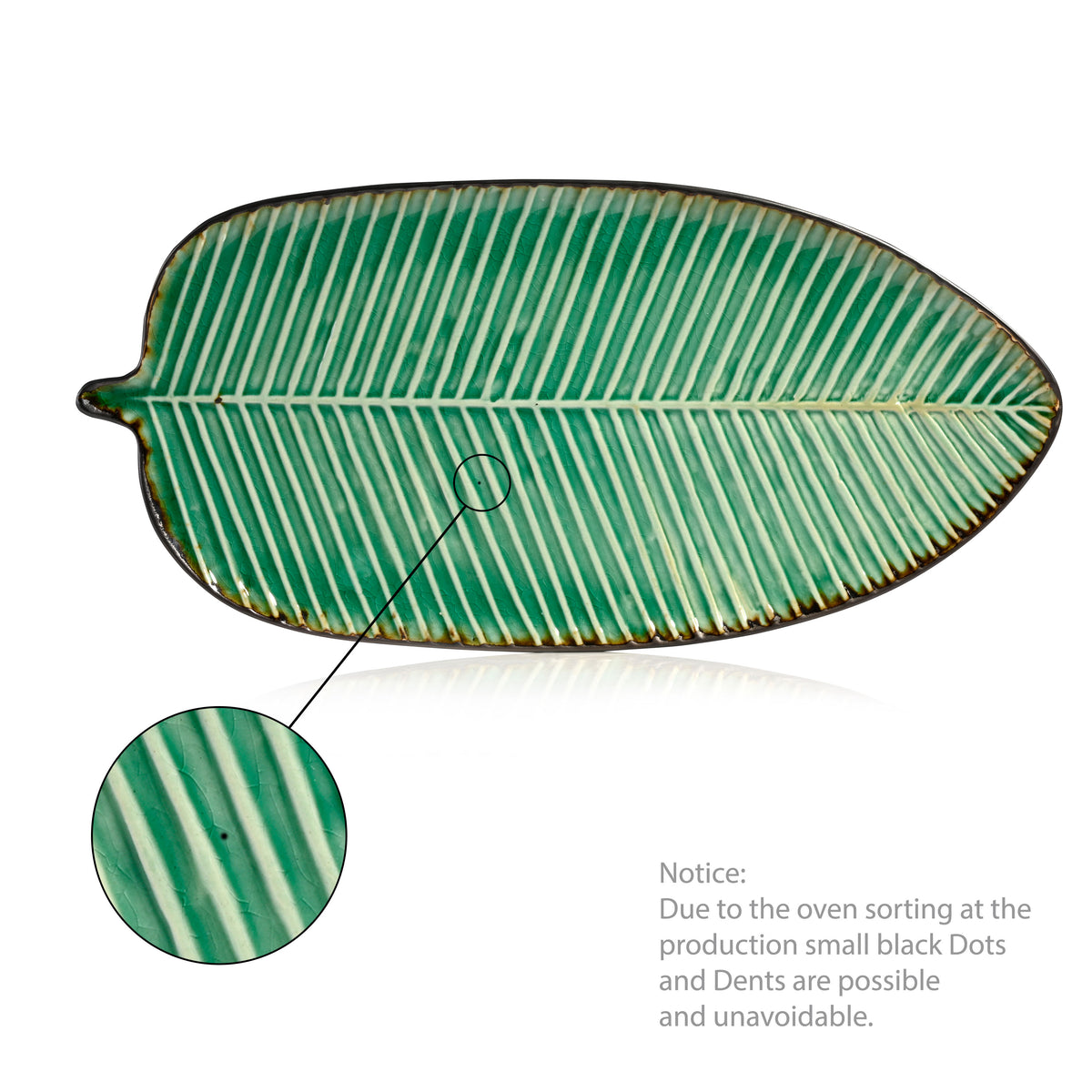 SÄNGER Serving Plate Palm Beach Leaf Optic