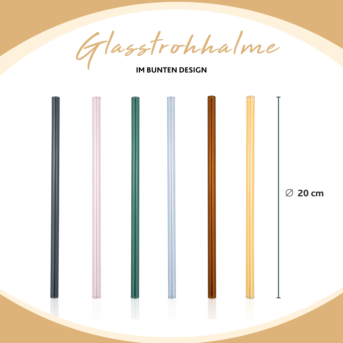 SÄNGER Glass Straws 6-piece