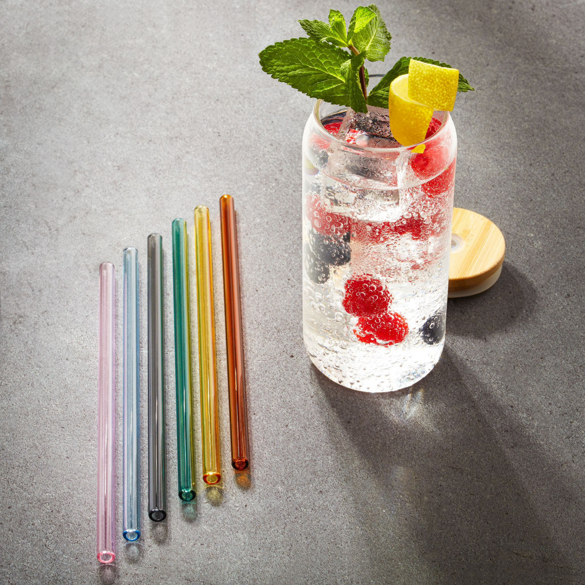 SÄNGER Glass Straws 6-piece