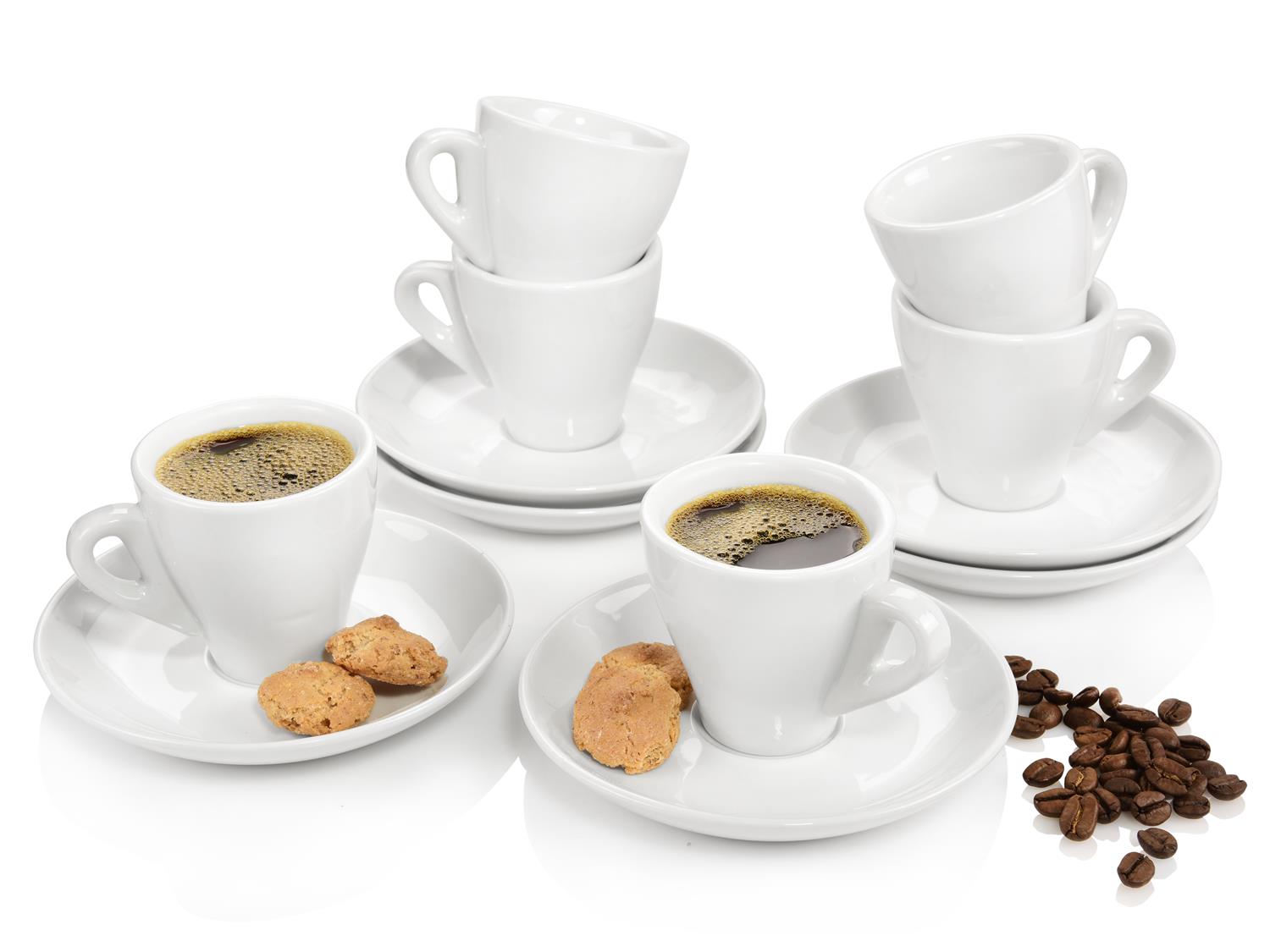 SÄNGER Espressotassen Set New Port aus weißem Porzellan